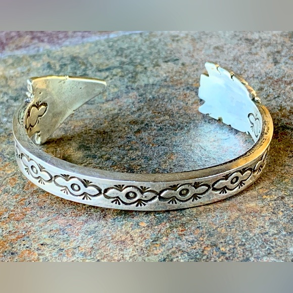 Aldrich Art Sterling Silver & Turquoise Arrow Cuff Bracelet - Picture 7 of 12